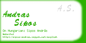 andras sipos business card